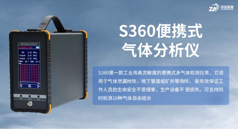 中安探測S360便攜式氣體檢測儀：以扎實技術與可靠品質立足